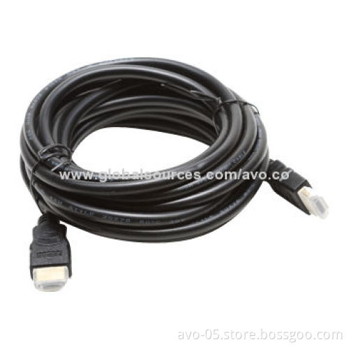 HDMI 19-pin Male to Male Cables, Supports Up to 480, 720 and 1,080P Resolutions